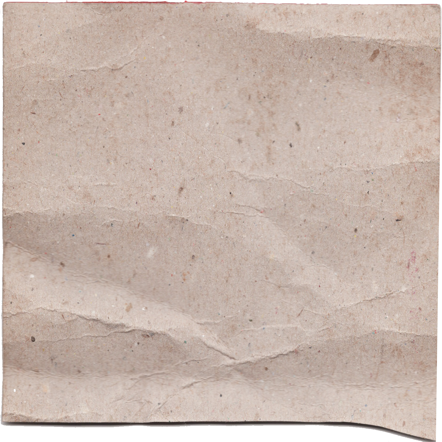 Scrapbook Cutout Brown Square Cardboard